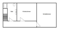 Grundriss Obergeschoss - Maisonette-Wohnung (Remise) mit Terrasse und Wintergarten