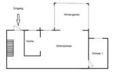 Grundriss Erdgeschoss - Maisonette-Wohnung (Remise) mit Terrasse und Wintergarten
