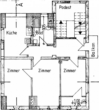 Grundriss - Helle 3 Zimmerwohnung mit Balkon und Gartennutzung