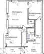 Grundriss - Geräumige 3-Zimmerwohnung mit Terrasse – ideale Innenstadtlage